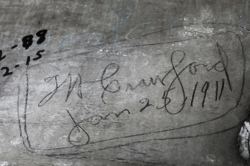 W. Crawford signed his name on the interior of the cupola at Woodburn Hall.