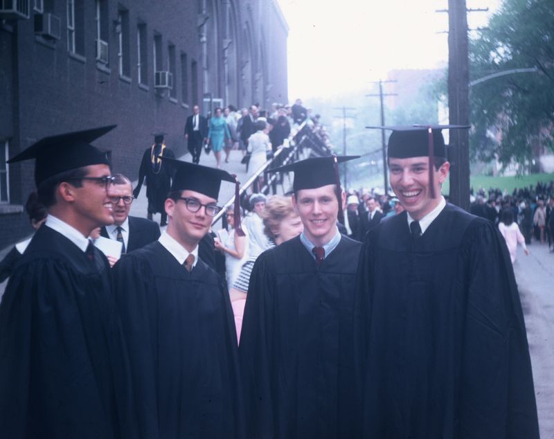 Jay Chattaway (second from left) at graduation.
