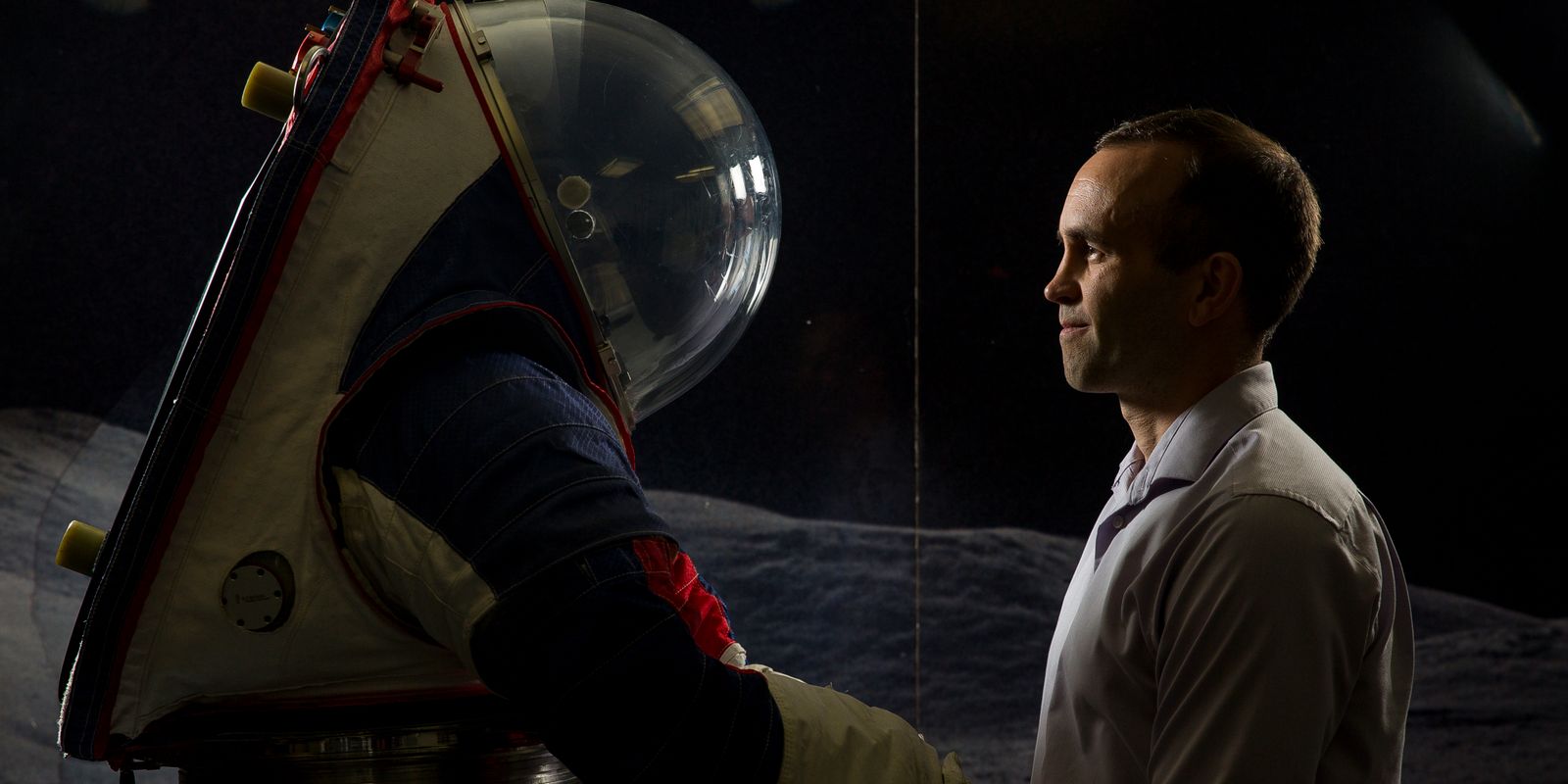 Adam Korona and Spacesuit