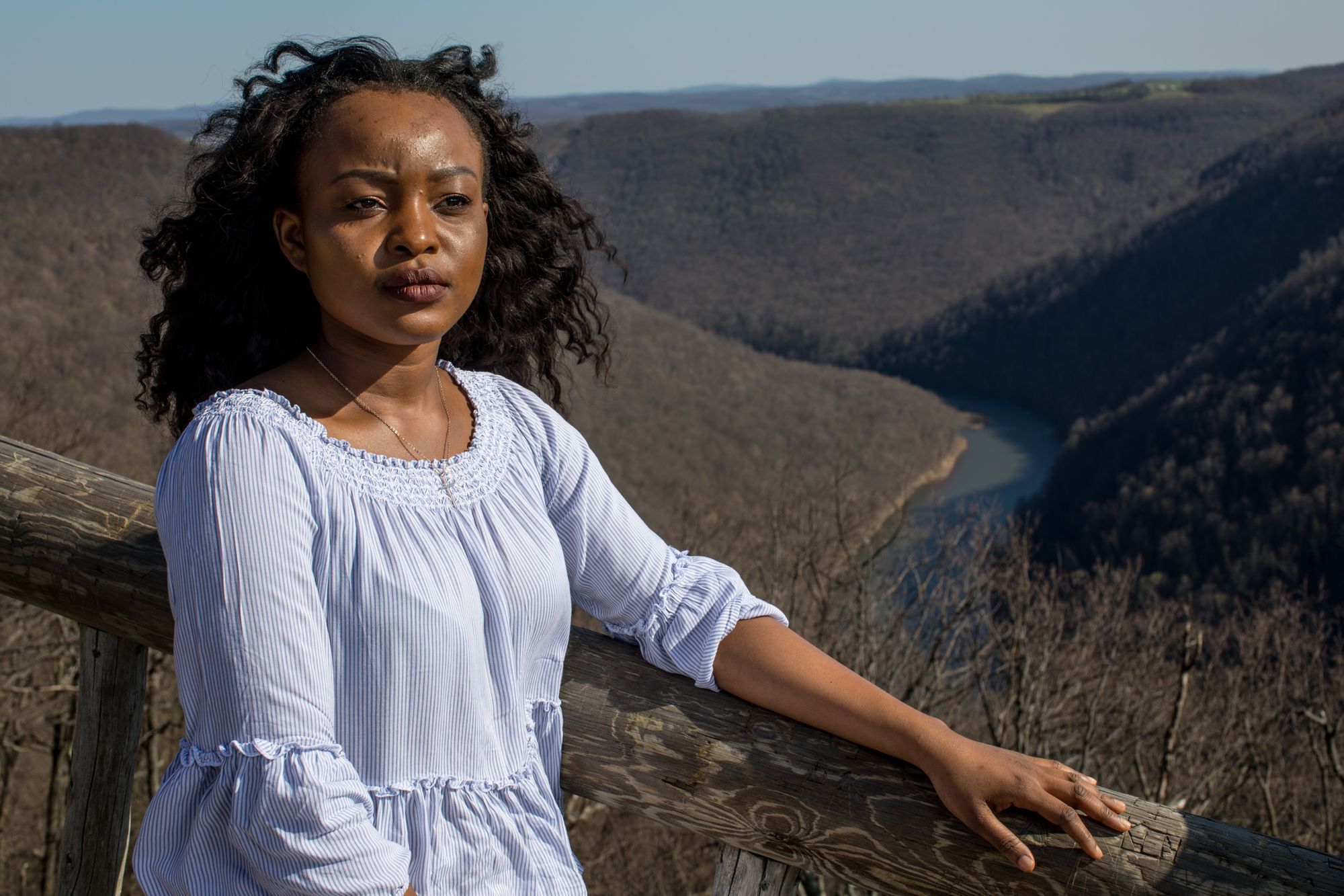 Roselyn Edinam Kumazah at Coopers Rock State Forest.