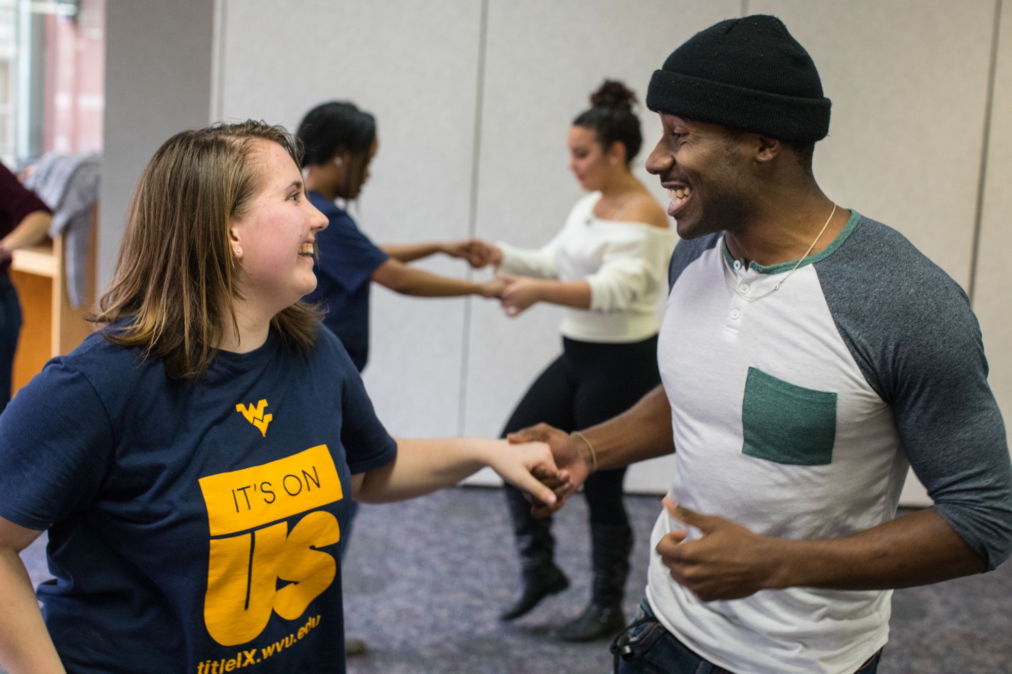 Students take part in a dance session as part of Culturas WVU.