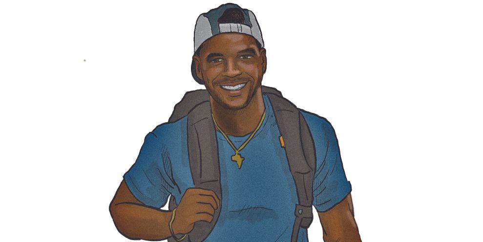 graphic of smiling man